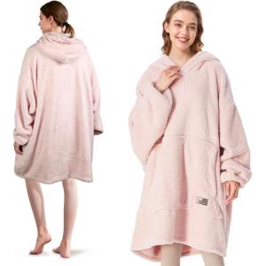 imageCatalonia Wearable Blanket Hoodie  Oversized Hoodie Blanket Sweatshirt Blanket for Women Men AdultsPink