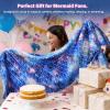 image:imageCatalonia Kids Mermaid Tail Blanket Cozy Mermaid Sleeping Bag Fish Scale PatternDeep Blue Seashell