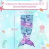 image:imageCatalonia Kids Mermaid Tail Blanket Cozy Mermaid Sleeping Bag Fish Scale PatternGalaxy