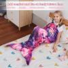 image:imageCatalonia Kids Mermaid Tail Blanket Cozy Mermaid Sleeping Bag Fish Scale PatternStarlight