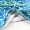 image:imageCatalonia Kids Mermaid Tail Blanket Super Soft Plush Flannel Sleeping Snuggly Blanket for Girls Galaxy Fish Scale Pattern Kids Gift IdeaAurora Green