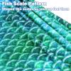 image:imageCatalonia Kids Mermaid Tail Blanket Super Soft Plush Flannel Sleeping Snuggly Blanket for Girls Galaxy Fish Scale Pattern Kids Gift IdeaAurora Green