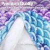 image:imageCatalonia Kids Mermaid Tail Blanket Super Soft Plush Flannel Sleeping Snuggly Blanket for Girls Galaxy Fish Scale Pattern Kids Gift IdeaGalaxy