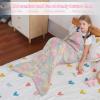 image:imageCatalonia Kids Mermaid Tail Blanket Super Soft Plush Flannel Sleeping Snuggly Blanket for Girls Galaxy Fish Scale Pattern Kids Gift IdeaGlittering Cartooncandy