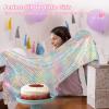 image:imageCatalonia Kids Mermaid Tail Blanket Super Soft Plush Flannel Sleeping Snuggly Blanket for Girls Galaxy Fish Scale Pattern Kids Gift IdeaGlittering Cartooncandy