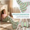 image:imageCatalonia Kids Mermaid Tail Blanket Super Soft Plush Flannel Sleeping Snuggly Blanket for Girls Galaxy Fish Scale Pattern Kids Gift IdeaGreen