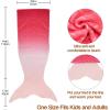 image:imageCatalonia Kids Mermaid Tail Blanket Super Soft Plush Flannel Sleeping Snuggly Blanket for Girls Galaxy Fish Scale Pattern Kids Gift IdeaPink Ombre
