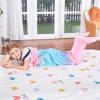 image:imageCatalonia Kids Mermaid Tail Blanket Super Soft Plush Flannel Sleeping Snuggly Blanket for Girls Galaxy Fish Scale Pattern Kids Gift IdeaRainbow Ombre Pink Tail