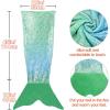 image:imageCatalonia Kids Mermaid Tail Blanket Super Soft Plush Flannel Sleeping Snuggly Blanket for Girls Galaxy Fish Scale Pattern Kids Gift IdeaShiny Green