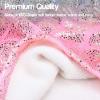 image:imageCatalonia Kids Mermaid Tail Blanket Super Soft Plush Flannel Sleeping Snuggly Blanket for Girls Galaxy Fish Scale Pattern Kids Gift IdeaShiny Rainbow Ombre