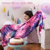 image:imageCatalonia Kids Mermaid Tail Blanket Super Soft Plush Flannel Sleeping Snuggly Blanket for Girls Galaxy Fish Scale Pattern Kids Gift IdeaStarlight