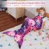 image:imageCatalonia Kids Mermaid Tail Blanket Super Soft Plush Flannel Sleeping Snuggly Blanket for Girls Galaxy Fish Scale Pattern Kids Gift IdeaStarlight