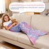 image:imageCatalonia Ultra Soft Mermaid Tail Blanket for Kids Fish Tail Snuggly Blanket Cozy Fleece Mermaid Gift for Girls ToddlersPurple Mermaid