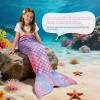 image:imageCatalonia Ultra Soft Mermaid Tail Blanket for Kids Fish Tail Snuggly Blanket Cozy Fleece Mermaid Gift for Girls ToddlersPurple Mermaid