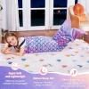 image:imageCatalonia Ultra Soft Mermaid Tail Blanket for Kids Fish Tail Snuggly Blanket Cozy Fleece Mermaid Gift for Girls ToddlersPurple Mermaid