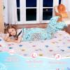 image:imageCatalonia Ultra Soft Mermaid Tail Blanket for Kids Fish Tail Snuggly Blanket Cozy Fleece Mermaid Gift for Girls ToddlersUnicorn Blue