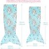 image:imageCatalonia Ultra Soft Mermaid Tail Blanket for Kids Fish Tail Snuggly Blanket Cozy Fleece Mermaid Gift for Girls ToddlersUnicorn Blue
