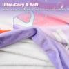 image:imageCatalonia Ultra Soft Mermaid Tail Blanket for Kids Fish Tail Snuggly Blanket Cozy Fleece Mermaid Gift for Girls ToddlersUnicorn Purple