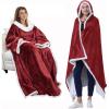 image:imageCatalonia Sherpa Wearable Blanket Blanket Poncho Wrap with Hood Soft Warm Cozy Snuggle Banket