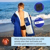 image:imageCatalonia Kids Swim Parka with Hood Waterproof Sherpa Lined Swim Coat with Inner Pocket amp WriteOn Name TagBlue