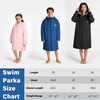 image:imageCatalonia Kids Swim Parka with Hood Waterproof Sherpa Lined Swim Coat with Inner Pocket amp WriteOn Name TagPink