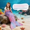 image:imageCatalonia Mermaid Tail Blanket for Girls Fish Tail Snuggly Blanket Cozy Fleece Mermaid Gift for KidsToddlersPurple Mermaid