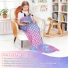 image:imageCatalonia Mermaid Tail Blanket for Girls Fish Tail Snuggly Blanket Cozy Fleece Mermaid Gift for KidsToddlersPurple Mermaid