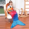 image:imageCatalonia Mermaid Tail Blanket for Girls Fish Tail Snuggly Blanket Cozy Fleece Mermaid Gift for KidsToddlersRainbow Sparkling Stars
