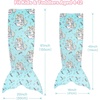 image:imageCatalonia Mermaid Tail Blanket for Girls Fish Tail Snuggly Blanket Cozy Fleece Mermaid Gift for KidsToddlersUnicorn Blue
