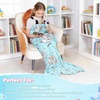 image:imageCatalonia Mermaid Tail Blanket for Girls Fish Tail Snuggly Blanket Cozy Fleece Mermaid Gift for KidsToddlersUnicorn Blue