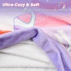 image:imageCatalonia Mermaid Tail Blanket for Girls Fish Tail Snuggly Blanket Cozy Fleece Mermaid Gift for KidsToddlersUnicorn Purple