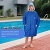 image:imageCatalonia Waterproof Kids Swim Parka with Hood Sherpa Lined Swim Coat with Inner Pocket amp WriteOn Name TagBlue