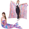 image:imageCatalonia Kids Mermaid Tail Blanket and Glow in the Dark Blanket