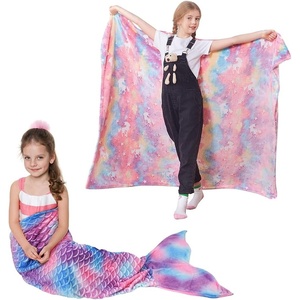 image:imageCatalonia Kids Mermaid Tail Blanket and Glow in the Dark Blanket