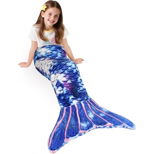 image:imageCatalonia Mermaid Tail Blanket for Girls Fish Tail Snuggly Blanket Cozy Fleece Mermaid Gift for KidsToddlersDeep Sea Dream