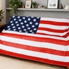 image:imageCatalonia American Flag USA Throw Blanket 50x70 Inches  Sherpa Fleece Patriotic Blanket for Bed Couch Sofa  USA Military Veteran Appreciation Gift