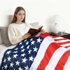 image:imageCatalonia American Flag USA Throw Blanket 50x70 Inches  Sherpa Fleece Patriotic Blanket for Bed Couch Sofa  USA Military Veteran Appreciation Gift