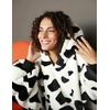 image:imageCow Print Oversized Hoodie Blanket Sherpa Wearable Blanket with Sleeves