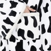 image:imageCow Print Oversized Hoodie Blanket Sherpa Wearable Blanket with Sleeves
