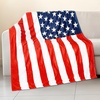 image:imageCatalonia American Flag USA Throw Blanket 50x70 Inches  Sherpa Fleece Patriotic Blanket for Bed Couch Sofa  USA Military Veteran Appreciation Gift