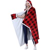 image:imageCatalonia Buffalo Plaid Oversized Hoodie Blanket Hooded Blanket Poncho Wearable Blanket