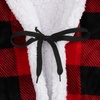 image:imageCatalonia Buffalo Plaid Oversized Hoodie Blanket Hooded Blanket Poncho Wearable Blanket