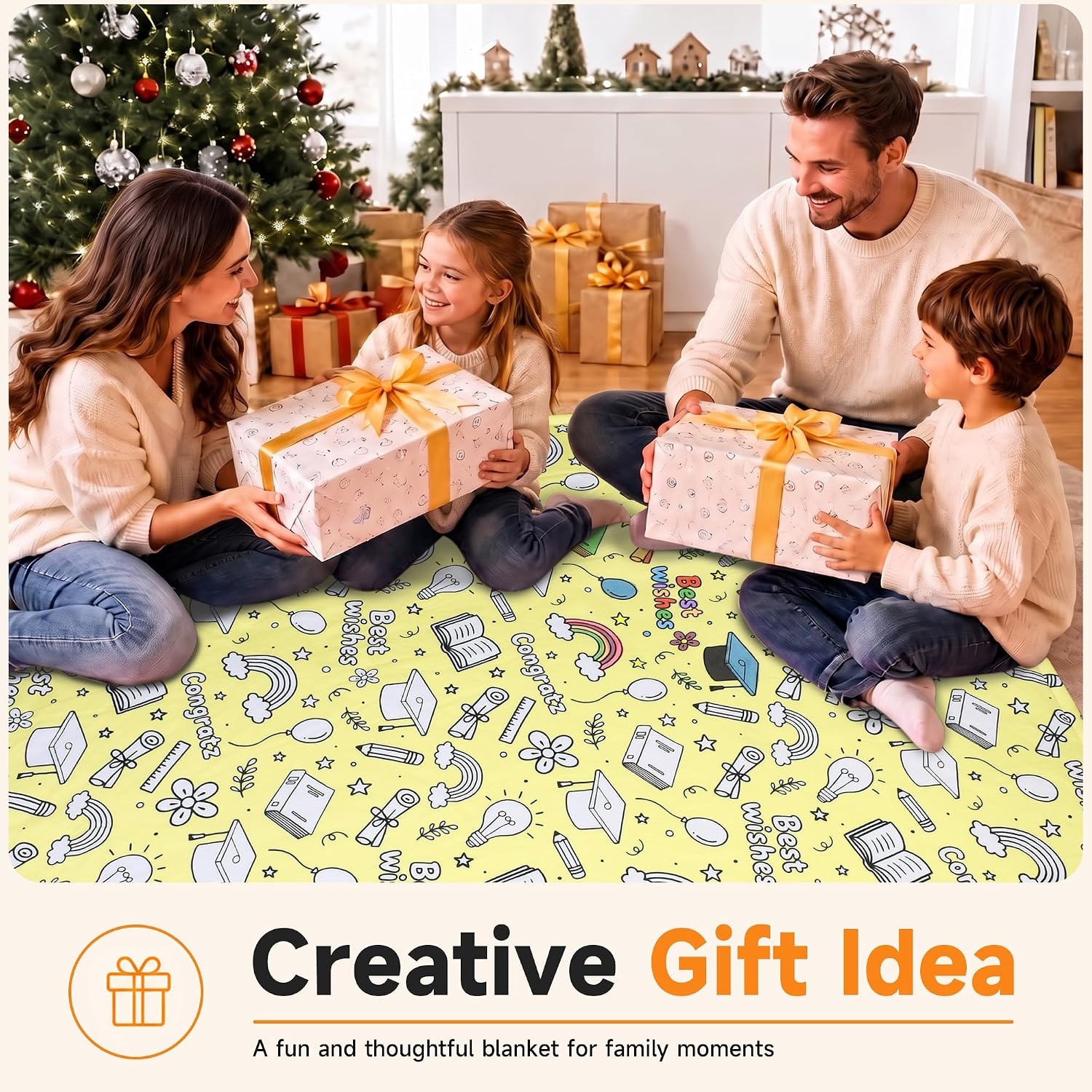 image:imageCatalonia Coloring Blanket for Kids amp Adults Sherpa Throw amp Fabric Markers  Color Your Own Blanket with 15 Markers DIY Activity for Family Fun Relaxation Personalized Gift amp Machine WashableYellow Graduation Season