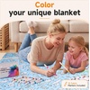 image:imageCatalonia Coloring Blanket for Kids amp Adults Sherpa Throw amp Fabric Markers  Color Your Own Blanket with 15 Markers DIY Activity for Family Fun Relaxation Personalized Gift amp Machine WashableBlue Ocean