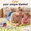 image:imageCatalonia Coloring Blanket for Kids amp Adults Sherpa Throw amp Fabric Markers  Color Your Own Blanket with 15 Markers DIY Activity for Family Fun Relaxation Personalized Gift amp Machine WashableYellow Graduation Season