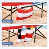image:imageCatalonia Lounge Chair Towel Cover with Fitted Top Pocket Large Quick Dry Beach Chair Covers No Sliding Chaise Cover Towel for Outdoor Travel Pool Patio Sunbathing 78 x 31 inch Mint Green StripeUsa Flag