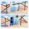 image:imageCatalonia Lounge Chair Towel Cover with Fitted Top Pocket Large Quick Dry Beach Chair Covers No Sliding Chaise Cover Towel for Outdoor Travel Pool Patio Sunbathing 78 x 31 inch Mint Green StripeBlue Waves