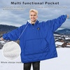 image:imageCatalonia Outdoor Windproof Wearable Stadium Blanket Oversized Waterproof Wearable Blanket PonchoBlue