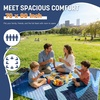 image:imageCatalonia Waterproof Picnic Blanket Extra Large 70 x 80 Inch Outdoor Mat  Foldable Blanket for Beach Camping Park Concerts and Travel with WaterResistant Backing Portable Gift for FamiliesNavy Snow Mountain