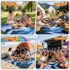 image:imageCatalonia Waterproof Picnic Blanket Extra Large 70 x 80 Inch Outdoor Mat  Foldable Blanket for Beach Camping Park Concerts and Travel with WaterResistant Backing Portable Gift for FamiliesNavy Snow Mountain